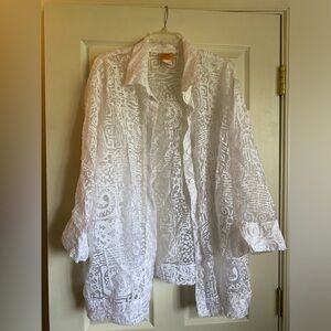 Sheer Patterned Button Up Ruby Rd